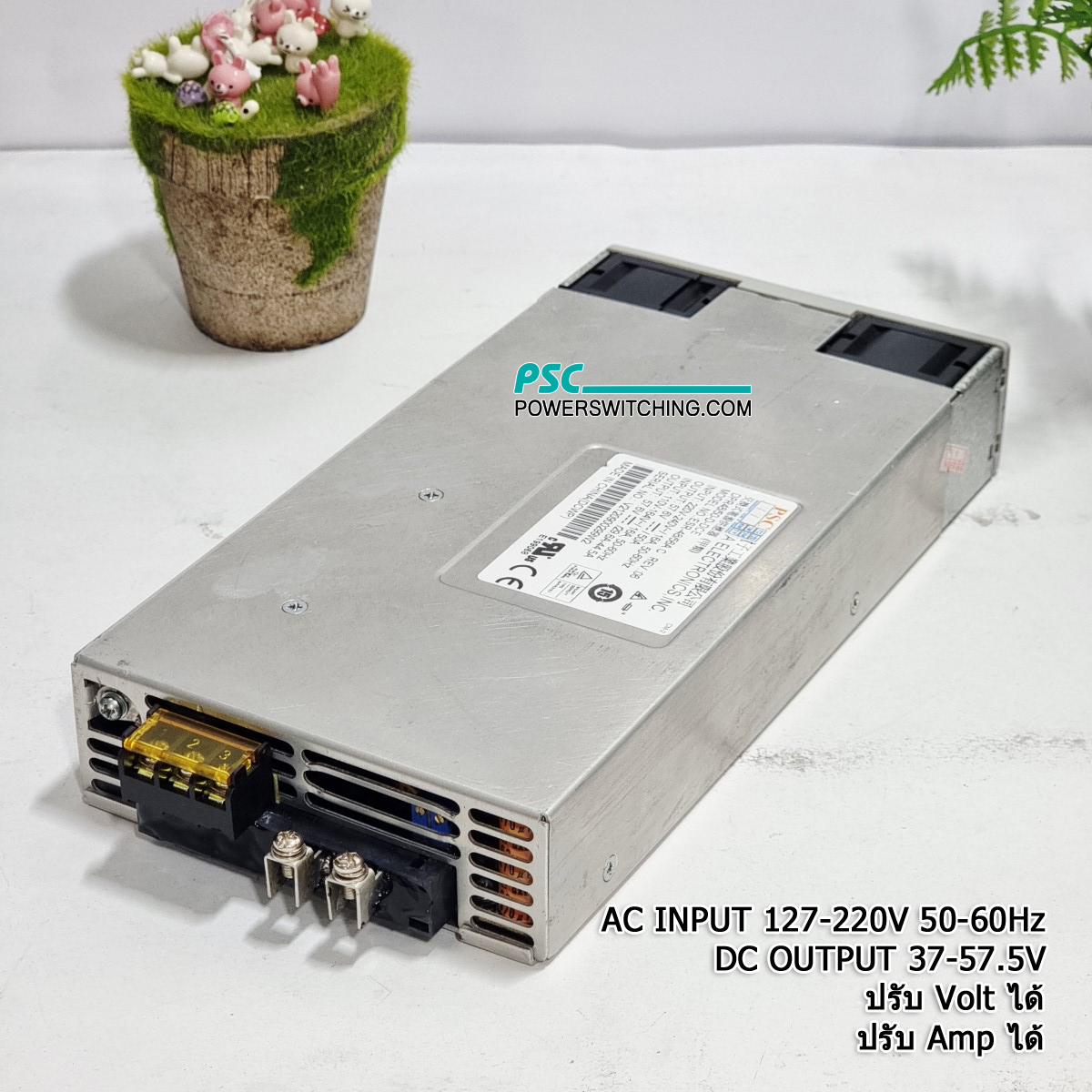 สวิทชิ่ง 48V/50A แอมป์ กำลังไฟ 3,000W สำหรับมอเตอร์ ปั๊มน้ำ ผสมไฟโซล่าเซล์ ปรับแรงดันได้ 37-57V Switching Power Supply - Image 2