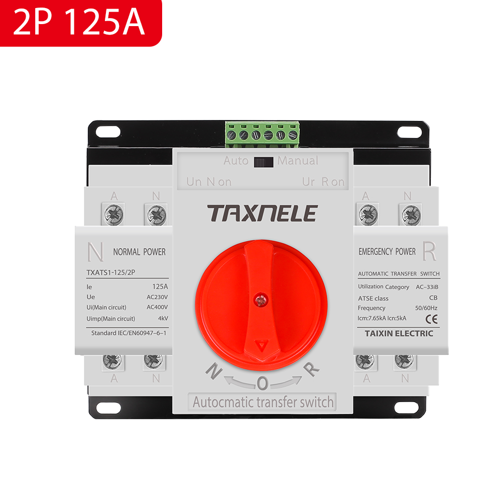 ATS 125A 220V ใหม่ล่าสุดจาก TAX เอทีเอสสลับไฟอัตโนมัติ (Automatic Transfer Switch) - Image 2